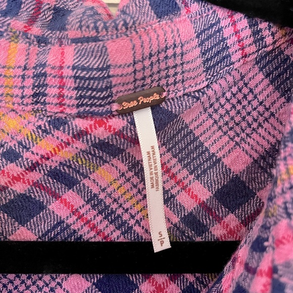 NWOT Free People Plaid Dress - Picture 7 of 7